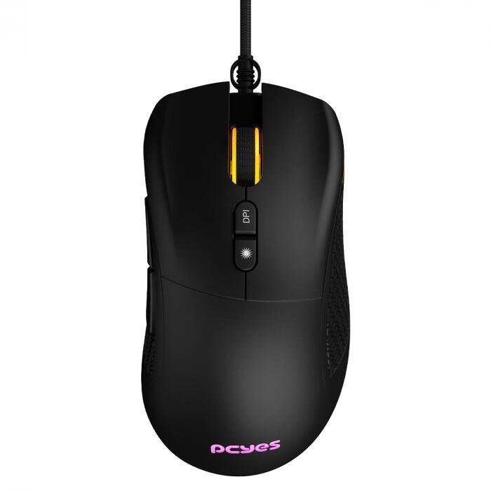 Mouse Gamer Pcyes Gaius - 12400 Dpi - Rgb - 6 Botoes - Pmggbv