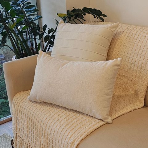 Capa de Almofada Studio Soft Retangular Off White 50 x 30