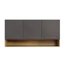 Ver imagem 2 de Armário Aéreo New 3 Portas Arte Móveis:cinamomo/grafite