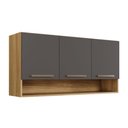 Ver imagem 1 de Armário Aéreo New 3 Portas Arte Móveis:cinamomo/grafite