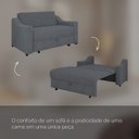 Ver imagem 5 de Sofá Cama Retrátil 158cm 2 Lugares Betim