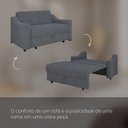 Ver imagem 5 de Sofá Cama Retrátil 158cm 2 Lugares Betim