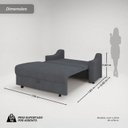Ver imagem 3 de Sofá Cama Retrátil 158cm 2 Lugares Betim