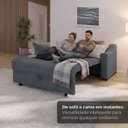 Ver imagem 4 de Sofá Cama Retrátil 158cm 2 Lugares Betim