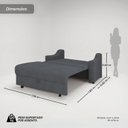 Ver imagem 3 de Sofá Cama Retrátil 158cm 2 Lugares Betim