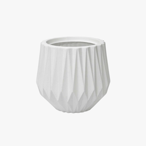 Vaso Origami Redondo Branco 22