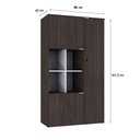 Ver imagem 3 de Armário Alto com Nicho e 03 Portas 161,5x90x42cm Wlan90 Terracota - Branco