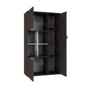 Ver imagem 2 de Armário Alto com Nicho e 03 Portas 161,5x90x42cm Wlan90 Terracota - Branco