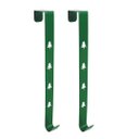 Ver imagem 1 de Kit 2 Suportes para Guirlanda Natal Metal Decorado Verde 30cm - Magizi