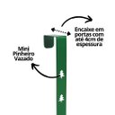 Ver imagem 3 de Kit 2 Suportes para Guirlanda Natal Metal Decorado Verde 30cm - Magizi