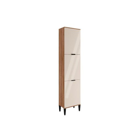 Paneleiro de Cozinha Alpha 2510 C/ 3 Portas 50cm Freijo/off White - Carraro