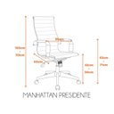 Ver imagem 7 de Cadeira Escritório Presidente Esteirinha Corino Manhattan Branco