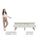 Ver imagem 7 de Rack para Tv até 65 Polegadas Madesa Madri com Pés de Madeira - Branco