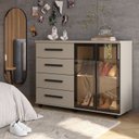 Ver imagem 1 de Cômoda 4 Gavetas com Portas e Rodízios Duna Lady