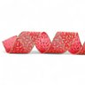 Fita Decorativa Vermelha Ramos - 6,3cm X 4,57m - 3