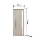 Ver imagem 3 de Porta de Alumínio Lambril 210x90cm Visor e Puxador Esquedo Hale Esquadrias Abertura Esquerda