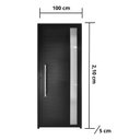 Ver imagem 3 de Porta de Alumínio Lambril 210x100cm Visor e Puxador Lado Direito Hale Esquadrias