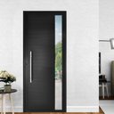 Ver imagem 1 de Porta de Alumínio Lambril 210x100cm Visor e Puxador Lado Direito Hale Esquadrias