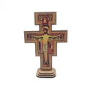 Ver imagem 3 de Crucifixo Cruz São Damião São Francisco de Mesa 15 Cm Fornecedor 15 0345