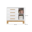 Ver imagem 4 de Cômoda Sapateira 4 Gavetas 1 Porta Q Encanto Slim Mdf: Branco