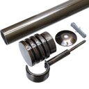 Ver imagem 2 de Kit Varão de Cortina 28mm 3m Ponteira Glacial Couselo