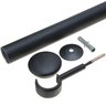 Kit Varão de Cortina 28mm 2m Ponteira Meia Lua Couselo - 2