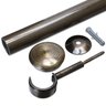 Kit Varão de Cortina 28mm 2m Ponteira Meia Lua Couselo - 2