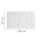 Ver imagem 2 de Painel Estofado Luxo Nuvem Alanis 140cm Casal para Cama Box Corino Branco - Gat Magazine