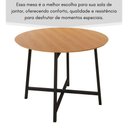 Ver imagem 3 de Mesa Redonda 90cm Modelo Festa - Base Preto Fosco