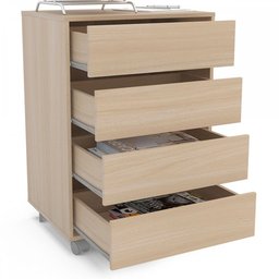 Gaveteiro Mauá 4 Gavetas com Rodízios Legno Salinas - Politorno - 3