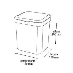 Cesto de Lixo Banheiro 5l Rattan + Organizador Jutta 2l - 7