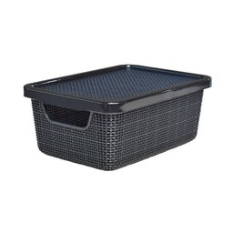 Cesto de Lixo Banheiro 5l Rattan + Organizador Jutta 2l - 2