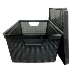 Cesto de Lixo Banheiro 5l Rattan + Organizador Jutta 2l - 4