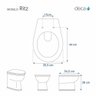 Assento Sanitário Poliéster Ritz Branco para vaso Deca - 2