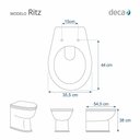 Ver imagem 2 de Assento Sanitário Poliéster Ritz Branco para vaso Deca