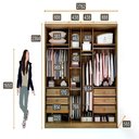 Ver imagem 5 de Guarda Roupa Robust 6 Portas 6 Gavetas 1 Espelho Cor:cumaru Fendi