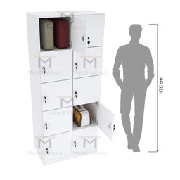 ARMÁRIO ESCANINHO 10 PORTAS CHAVE M274.B ORGANIZADOR MUNDI MOVEIS - 6
