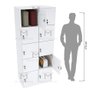 ARMÁRIO ESCANINHO 10 PORTAS CHAVE M274.B ORGANIZADOR MUNDI MOVEIS - 6