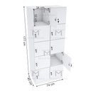 Ver imagem 3 de ARMÁRIO ESCANINHO 10 PORTAS CHAVE M274.B ORGANIZADOR MUNDI MOVEIS