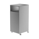 Ver imagem 3 de Armario Organizador Cesto de Roupas para Banheiro com Rodinha Multiuso Branco