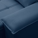 Ver mais imagens de Sofá Retrátil 3 Lugares com Porta Copo 210cm Malta F05 Veludo Azul - Mpozenato