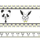 Ver imagem 1 de Faixa Infantil Animais Amarelo e Preto- Kit 2 unidades