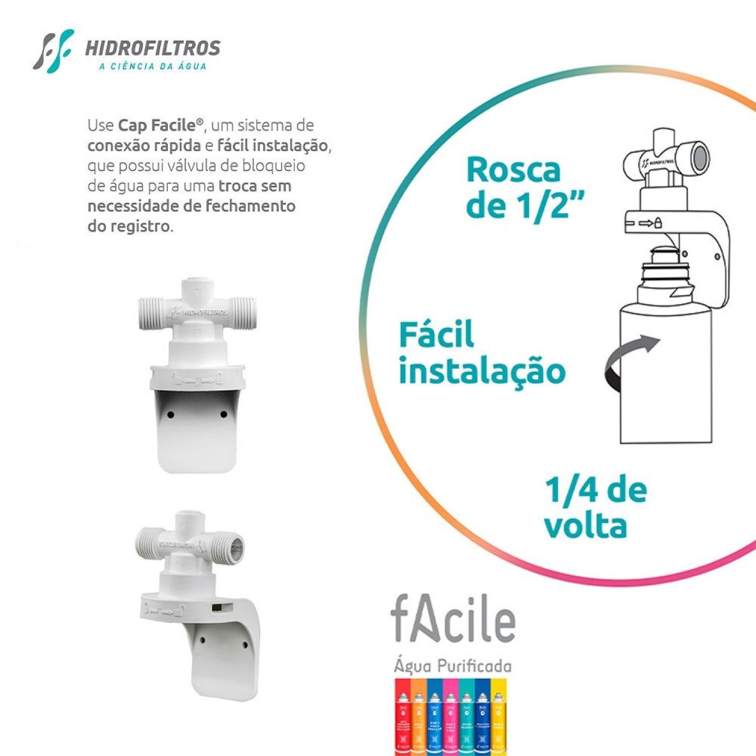 Conector para Filtro Cap Facile Hidro filtros - 4