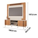 Ver imagem 3 de Estante para TV 60 Polegadas 100% MDF Ripado 2 Portas Chicago