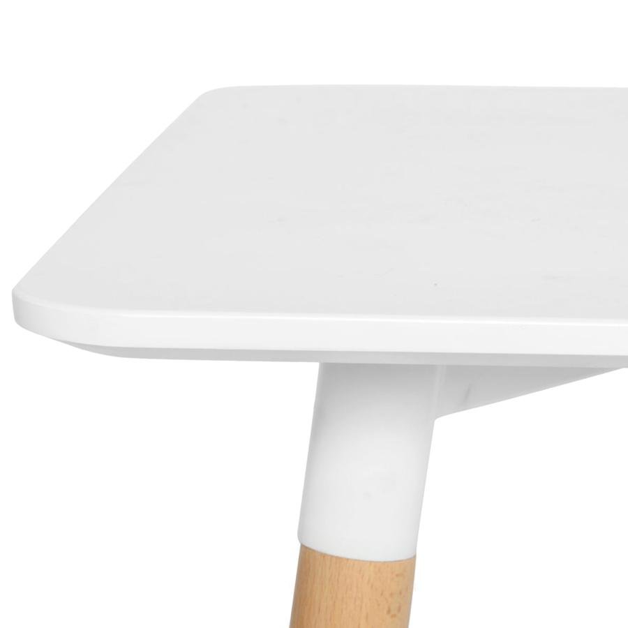 Kit - Mesa Retangular Eames 80 X 120 Cm Branco + 4 Cadeiras Eiffel Dsw Nude - 5