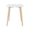 Kit - Mesa Retangular Eames 80 X 120 Cm Branco + 4 Cadeiras Eiffel Dsw Nude - 4