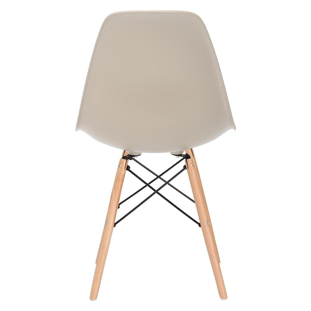 KIT - Mesa retangular Eames 60 x 120 cm branco + 4 cadeiras Eiffel DSW Nude - 8