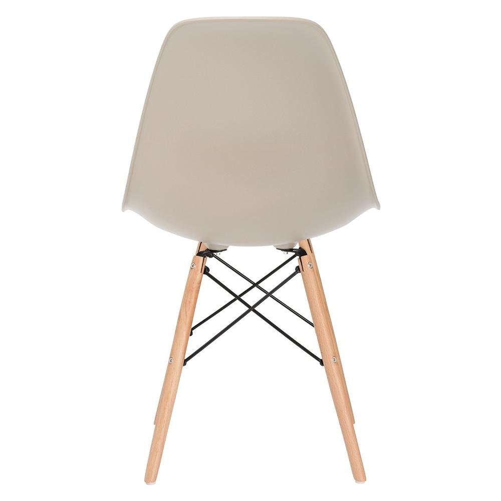 Kit - Mesa Retangular Eames 80 X 120 Cm Branco + 4 Cadeiras Eiffel Dsw Nude - 9