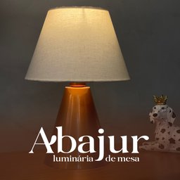 Abajur Luminária Cone Cobre de Mesa com Cúpula Bege - Bivolt e Alumínio - 4