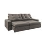 Sofá Alto Padrão Luxuoso Retrátil e Reclinável 4 Lugares Rubi 2,30m - Suede Cinza - 3